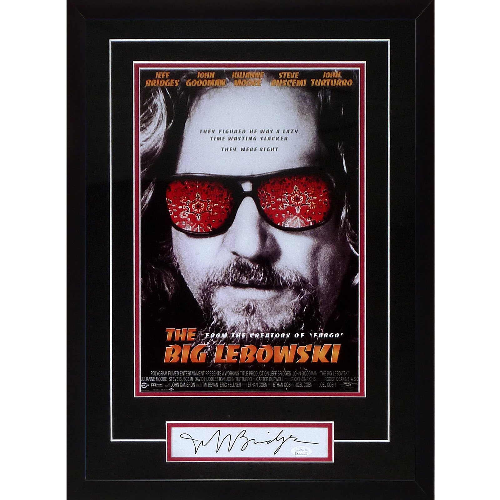 Jeff Bridges Autographed The Big Lebowski (The Dude) Deluxe Framed 11