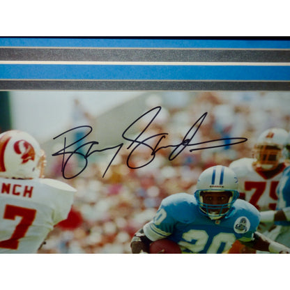 Barry Sanders Autographed Detroit Lions Deluxe Framed 8x10 Photo - Schwartz