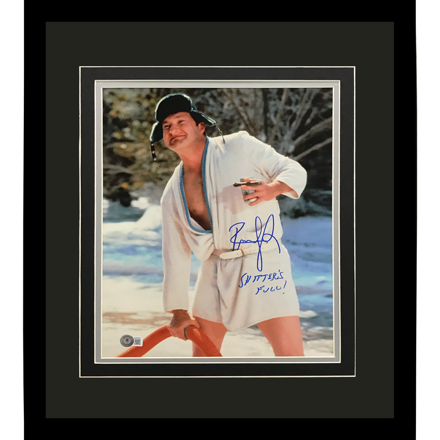 Randy Quaid Cousin Eddie Autographed National Lampoons Christmas Vacation Deluxe Framed 11x14 Photo w/ Shitters Full - Beckett