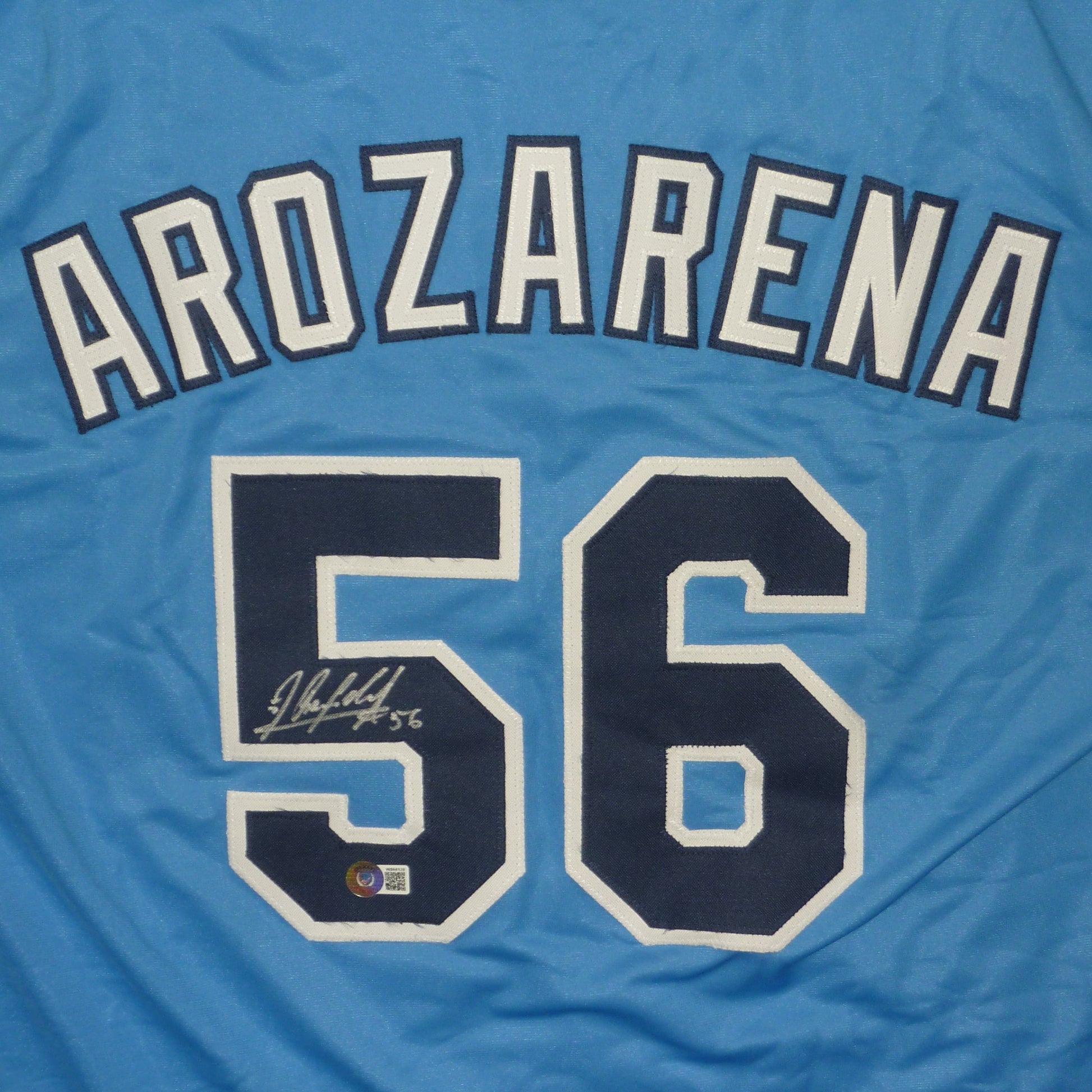 Randy Arozarena Autographed Tampa Bay Rays Nike Baseball Jersey