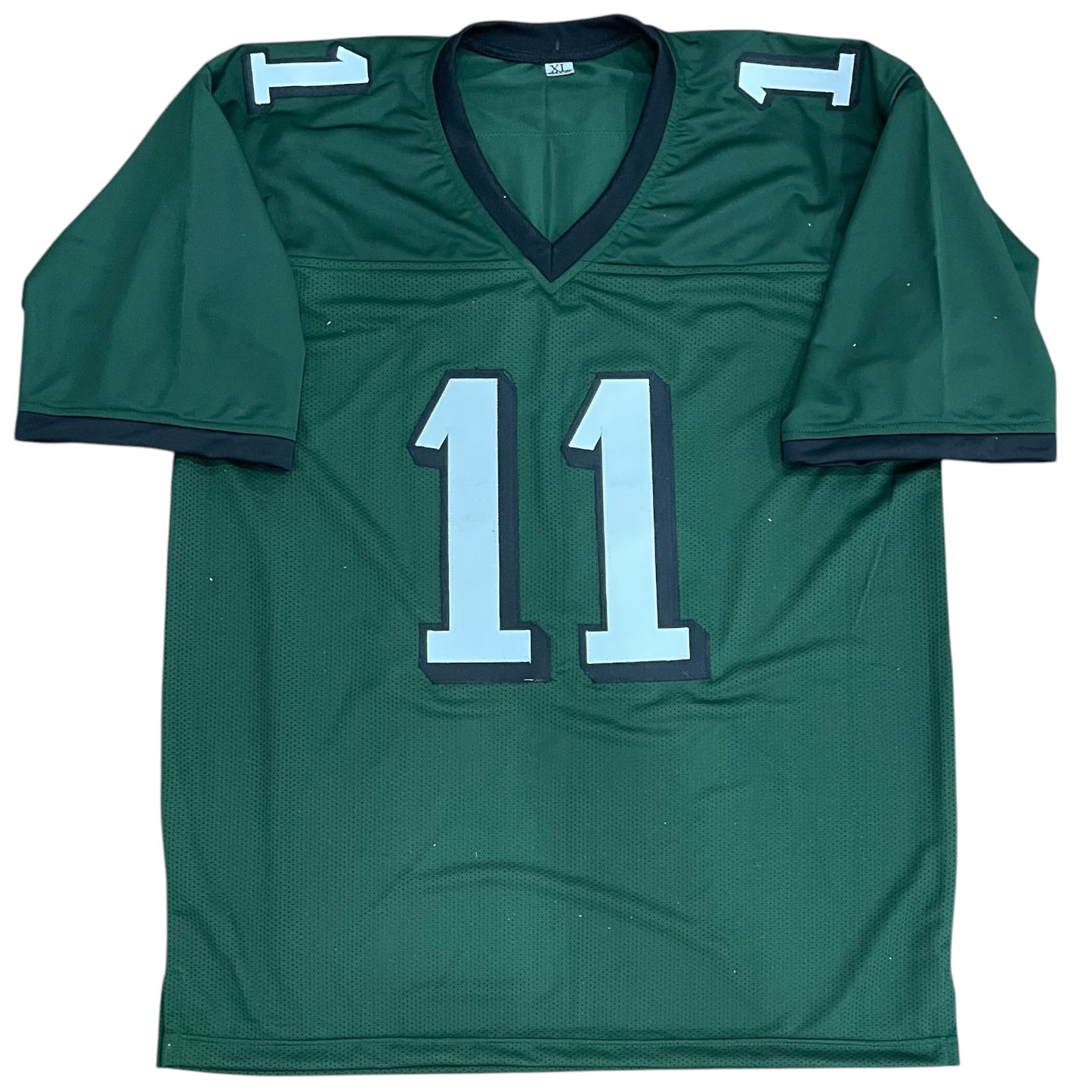 AJ Brown Autographed Philadelphia (Green #11) Custom Jersey – JSA