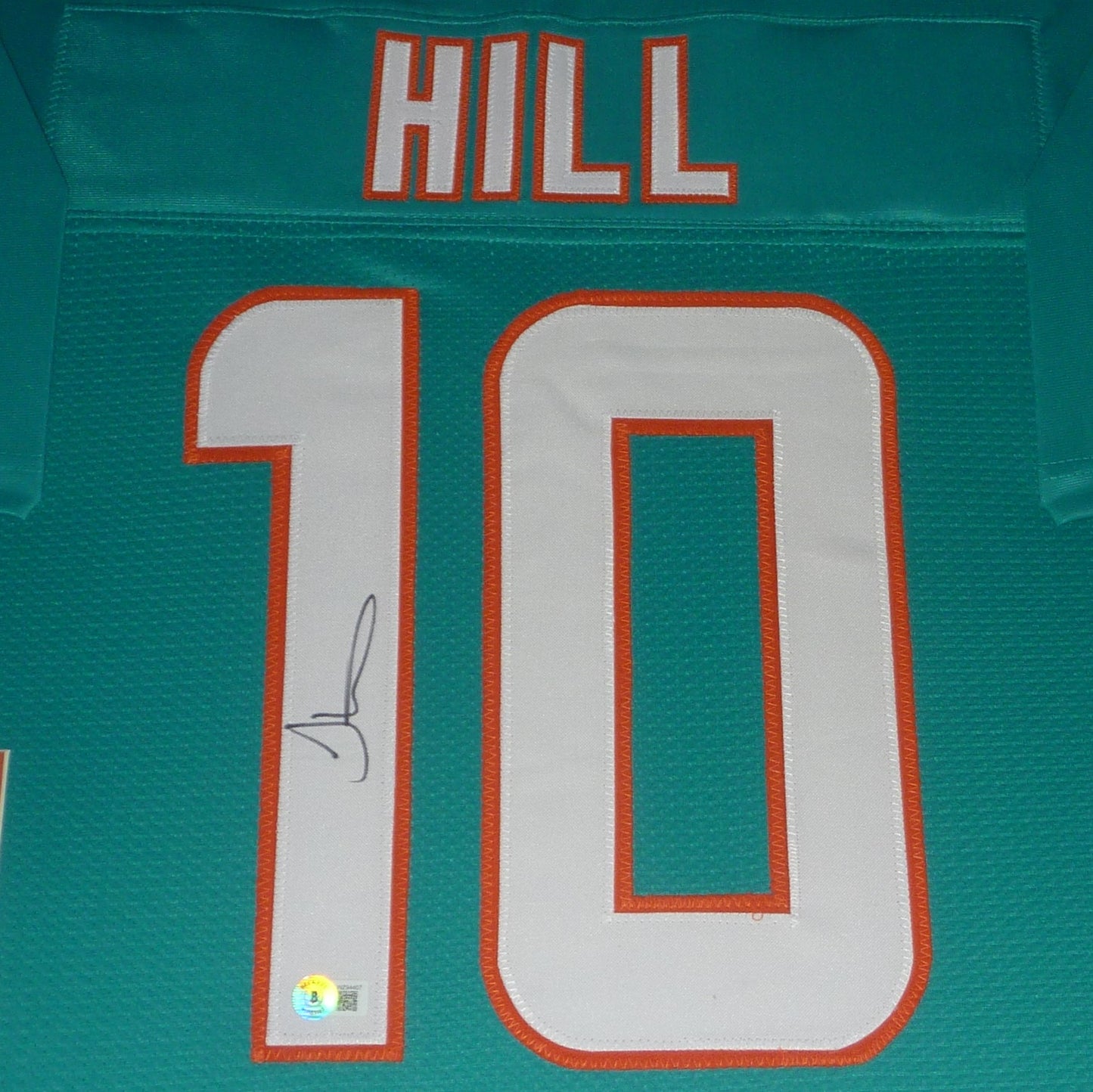 Dolphins Tyreek Hill Signed Teal Nike Game Jersey BAS Witnessed