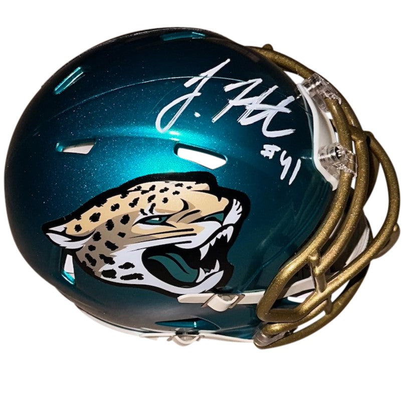 Josh Allen Autographed Jacksonville Jaguars (FLASH Alternate) Mini Helmet JSA