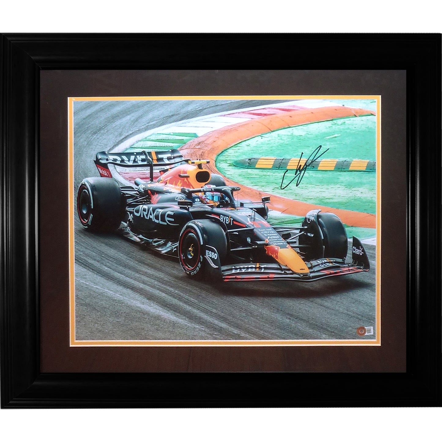 Sergio Perez Autographed F1 Deluxe Framed 16x20 Photo - BAS