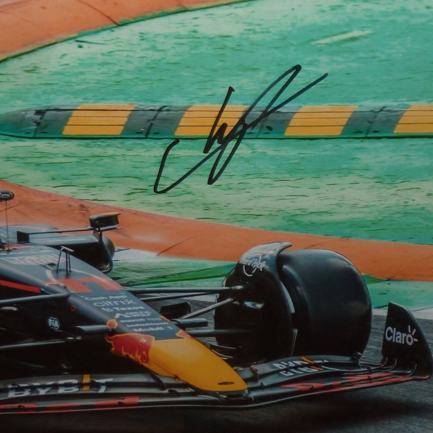 Sergio Perez Autographed F1 Deluxe Framed 16x20 Photo - BAS