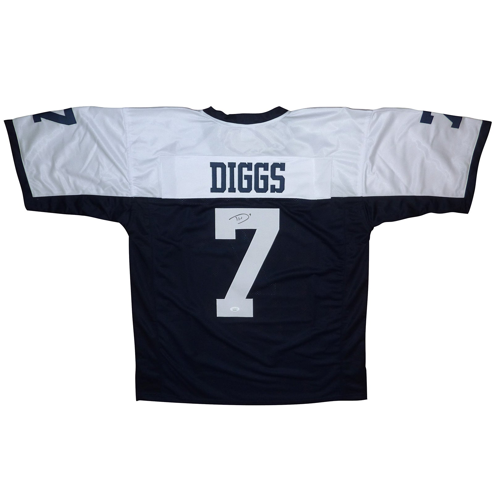 Trevon Diggs Autographed top ( Signed) Blue Pro Style Football Jersey JSA