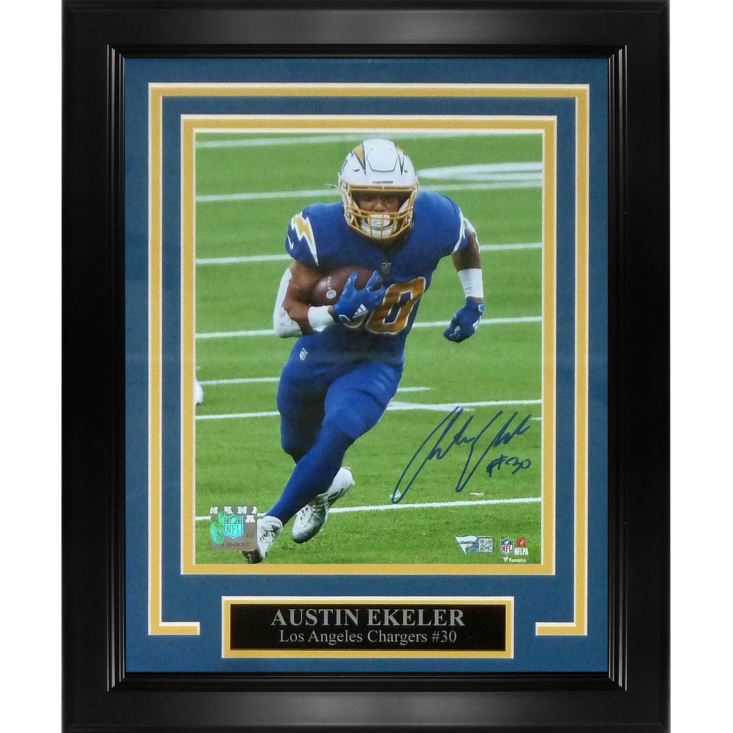 Austin Ekeler Autographed Los Angeles Chargers Deluxe Framed 8x10 Photo - Fanatics