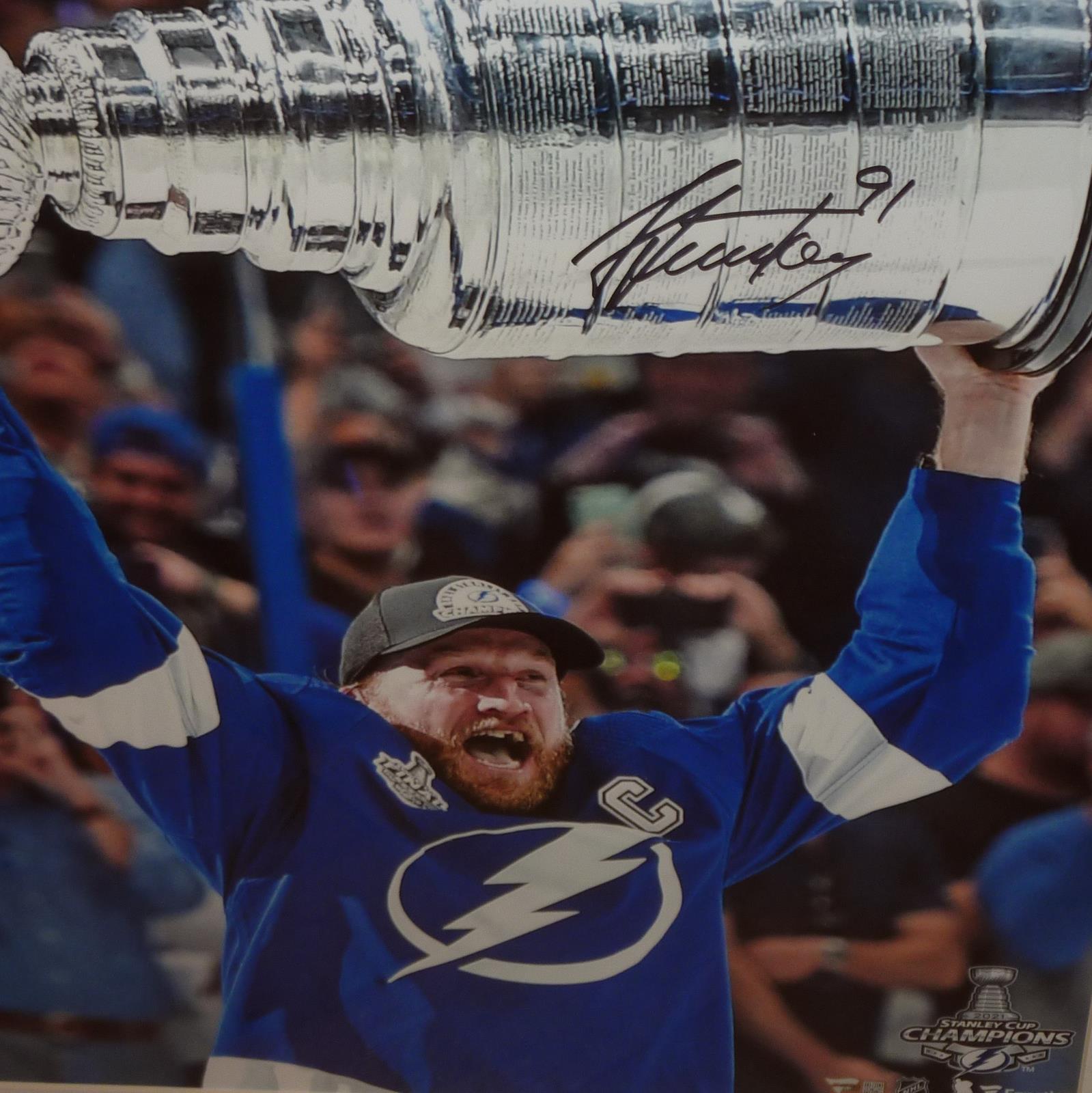 Steven Stamkos Tampa Bay Lightning Autographed 16 x 20 White