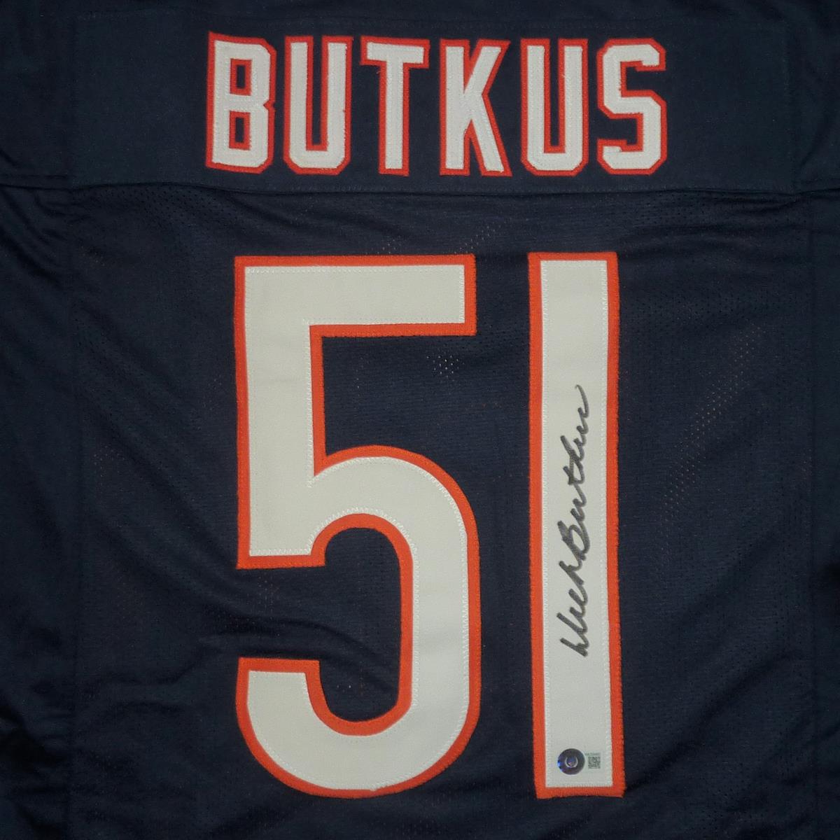 Dick Butkus Chicago Bears Signed Autographed Blue #51 Custom Jersey –