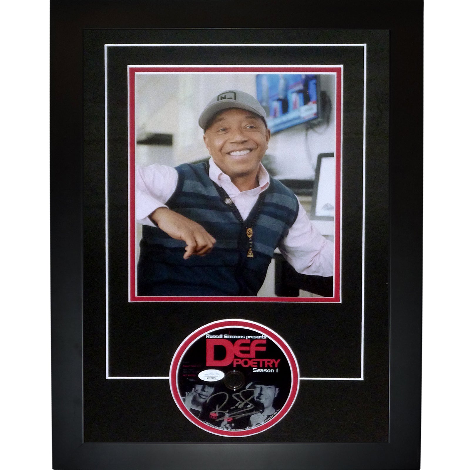 Russell Simmons Autographed DEF Comedy Jam Signature Series Frame - JSA