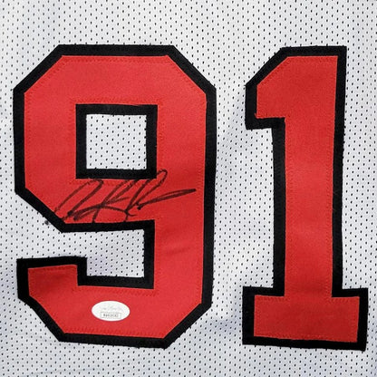 Dennis Rodman Autographed Chicago (White #91) Jersey - JSA – Palm