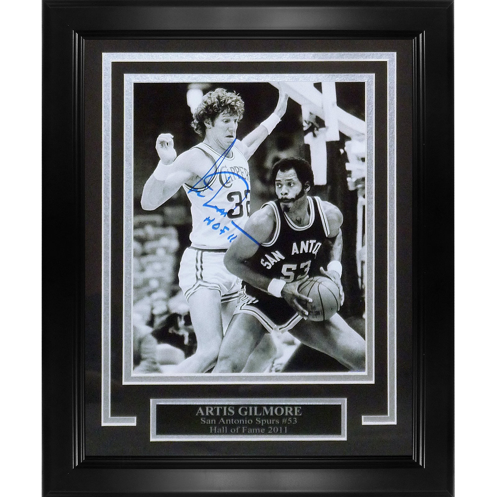 Artis Gilmore Autographed San Antonio Spurs Deluxe Framed 8x10 Photo ...