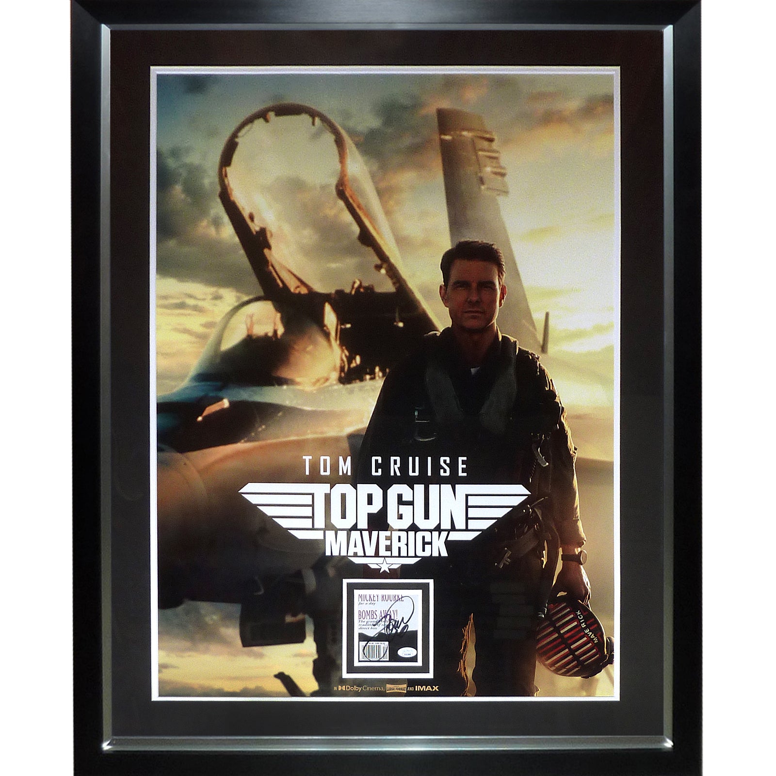 Top Gun: Maverick Full-Size Movie Poster Deluxe Framed with Tom Cruise Autograph - JSA