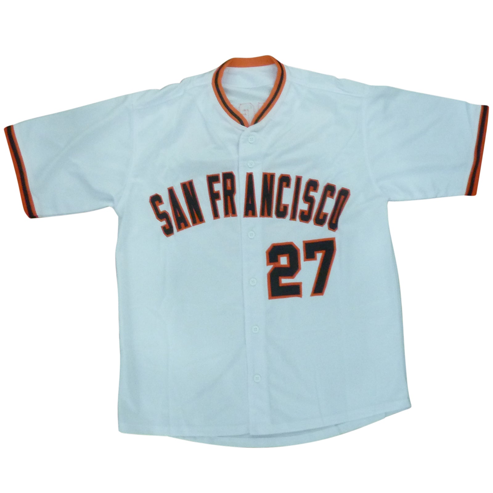 San Francisco Juan Marichal 27 JSA Certified White popular Orange Jersey Mens Large