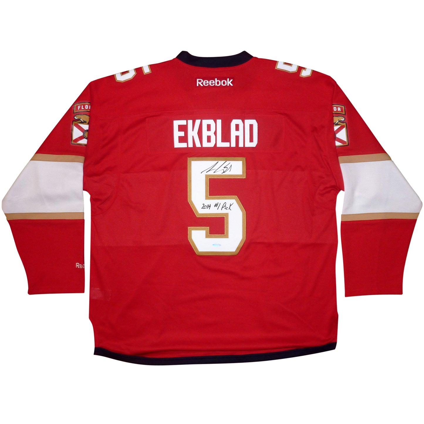 Aaron Ekblad Autographed Florida Panthers (Red #5) Reebok Hockey Jersey  Upper Deck UDA