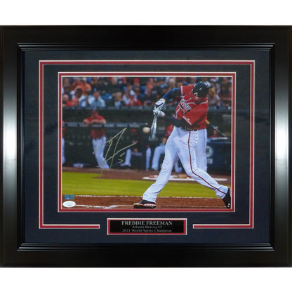 Freddie Freeman Autographed Atlanta Braves Deluxe Framed 11x14 Photo  JSA