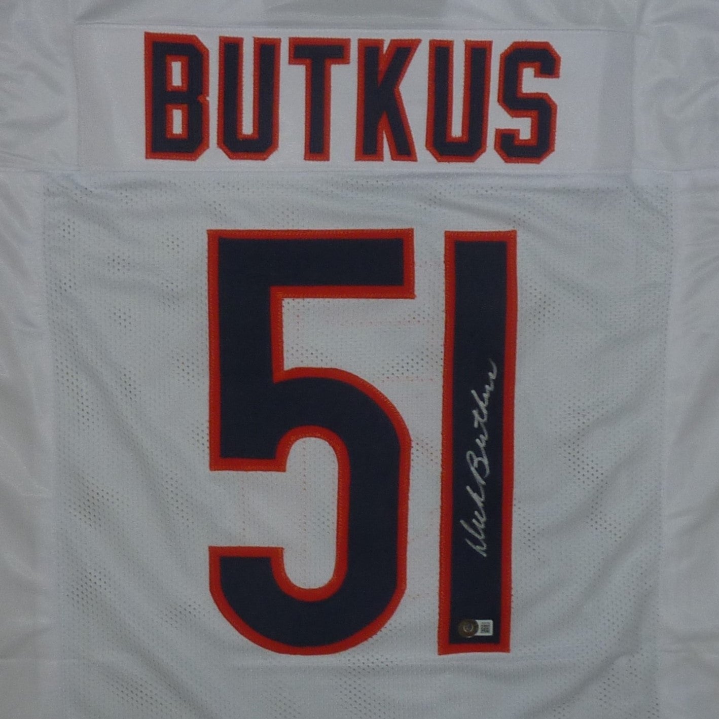 Dick Butkus Autographed Chicago (White #51) Custom Jersey - BAS