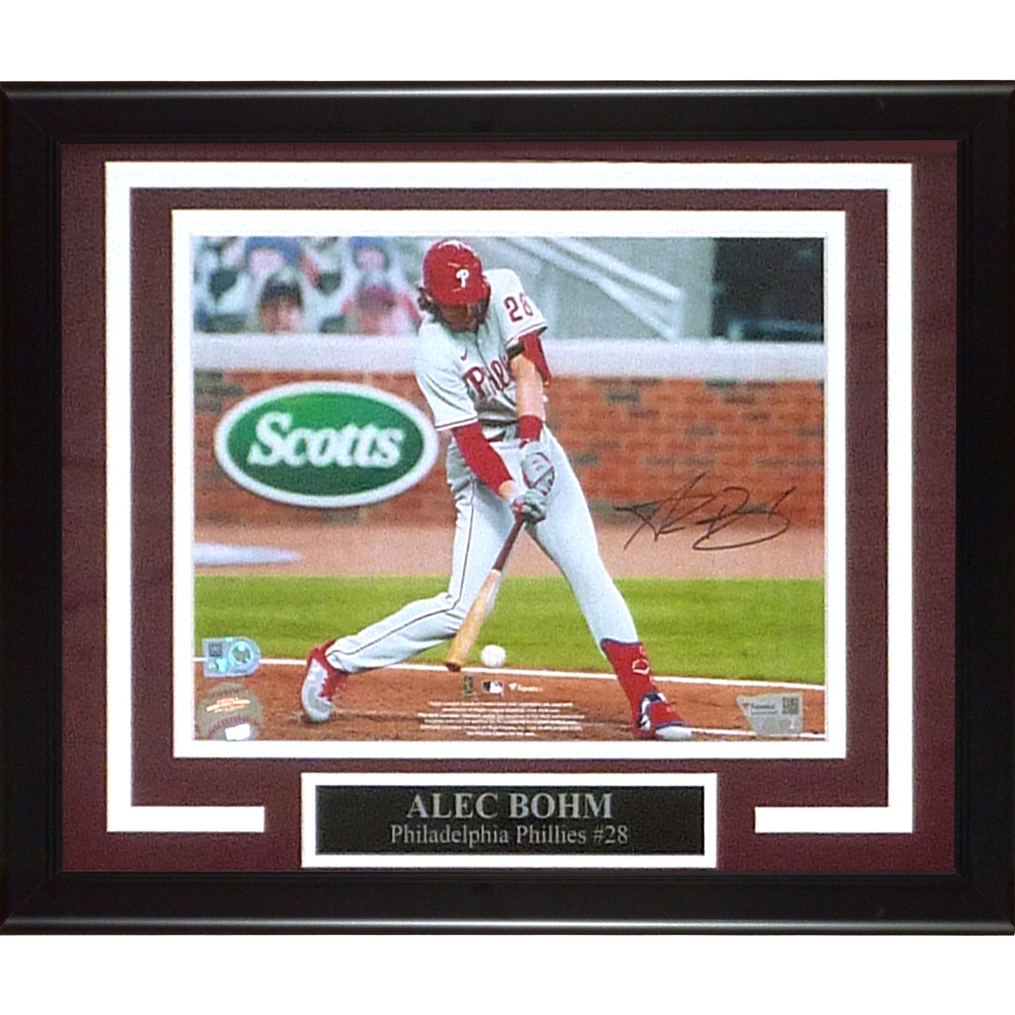 Alec Bohm Autographed Philadelphia Phillies Deluxe Framed 8x10 Photo - Fanatics