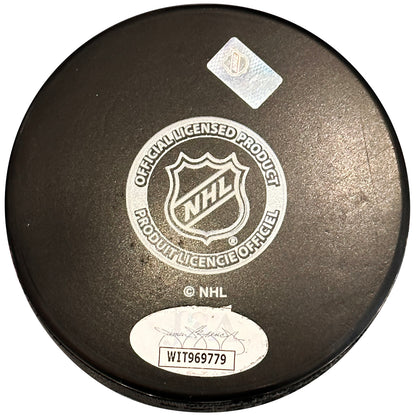 Brandon Hagel Autographed Tampa Bay Lightning Hockey Puck - JSA