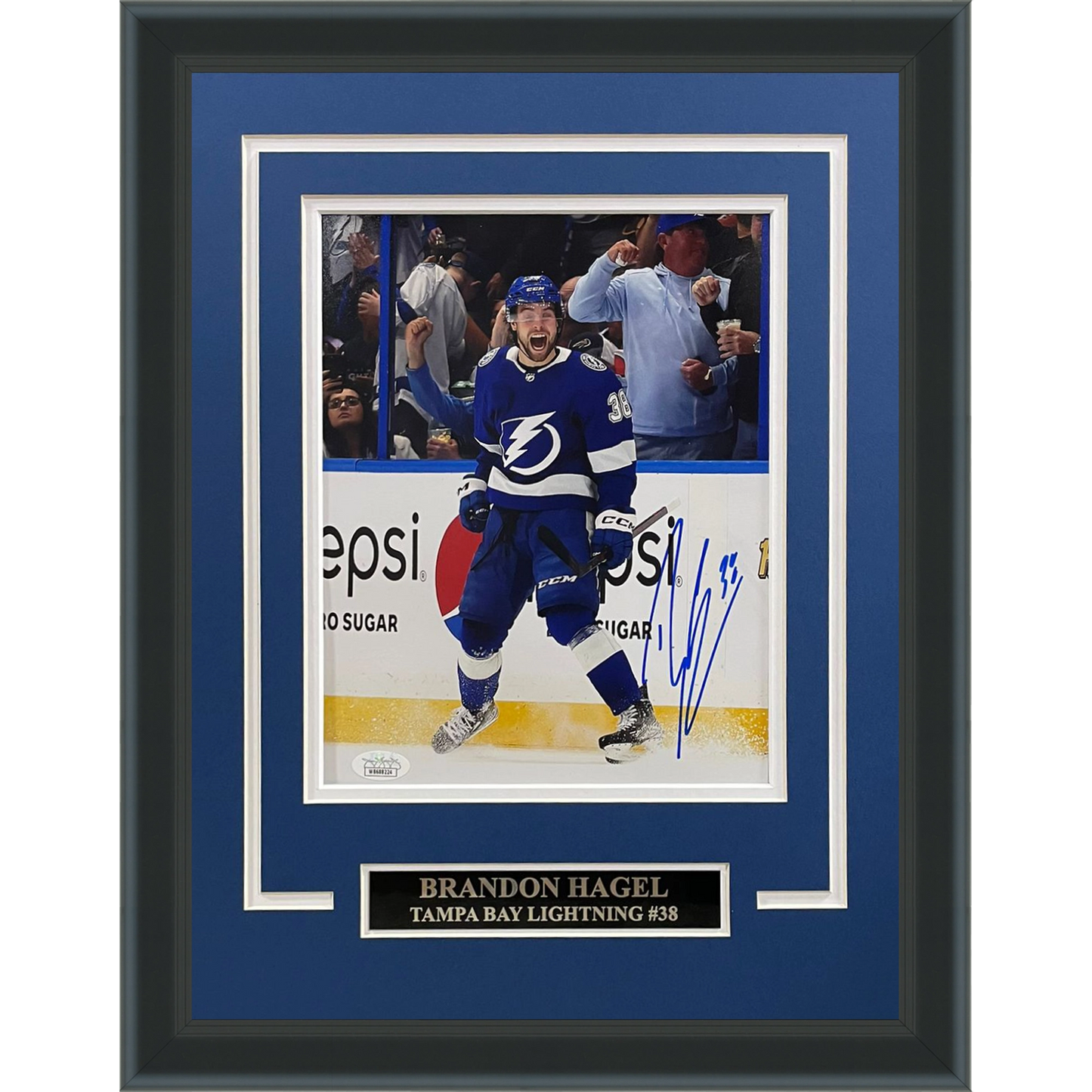 Brandon Hagel Autographed Tampa Bay Lightning Deluxe Framed 8x10 Photo - JSA