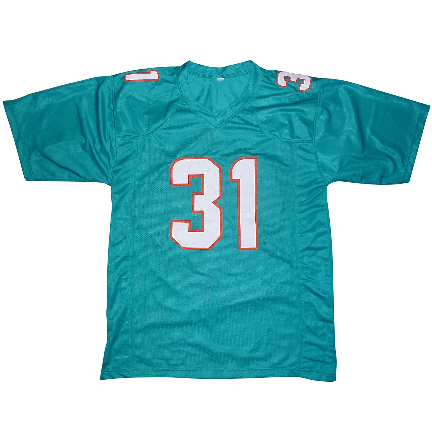 Raheem Mostert Autographed Miami (Teal #31) Custom Jersey - Beckett