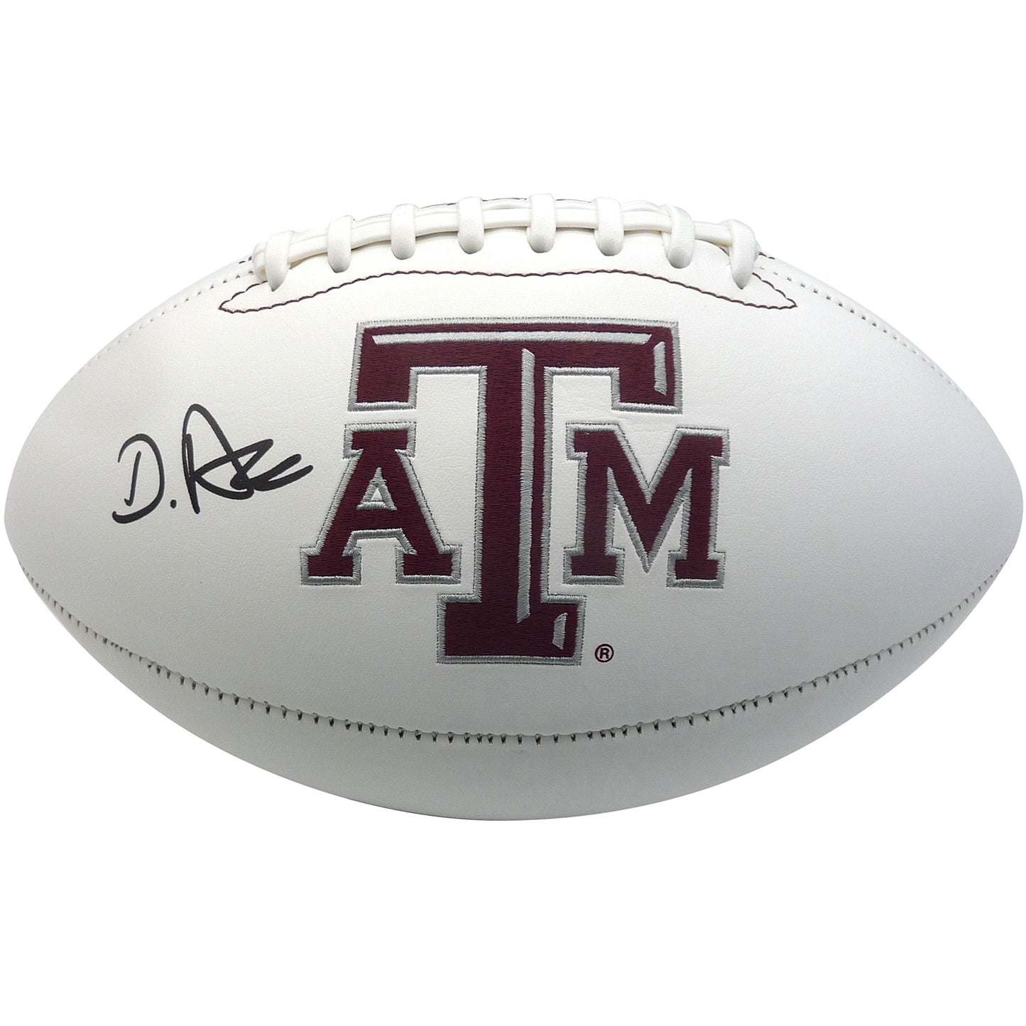 De'Von Achane Autographed Texas A&M Aggies Logo Football - Beckett