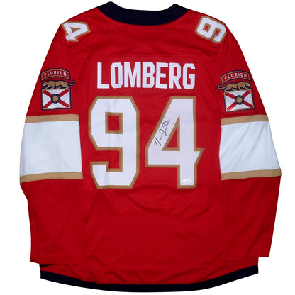 Ryan Lomberg Autographed Florida Panthers (Red #94) Fanatics Breakaway Authentic Jersey - JSA