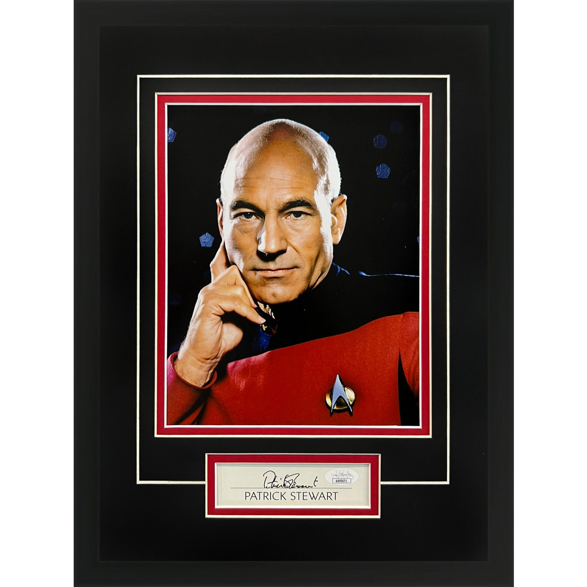 Patrick Stewart Autographed Star Trek 8x10 Photo Signature Series Frame - JSA