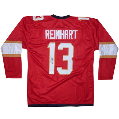 Sam Reinhart Autographed Florida (Red #13) Custom Hockey Jersey - JSA