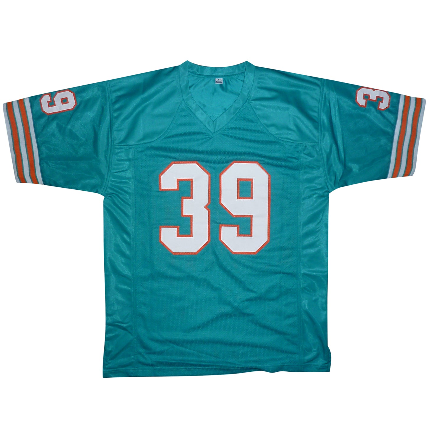 Larry Csonka Autographed Miami (Teal #39) Custom Jersey - JSA