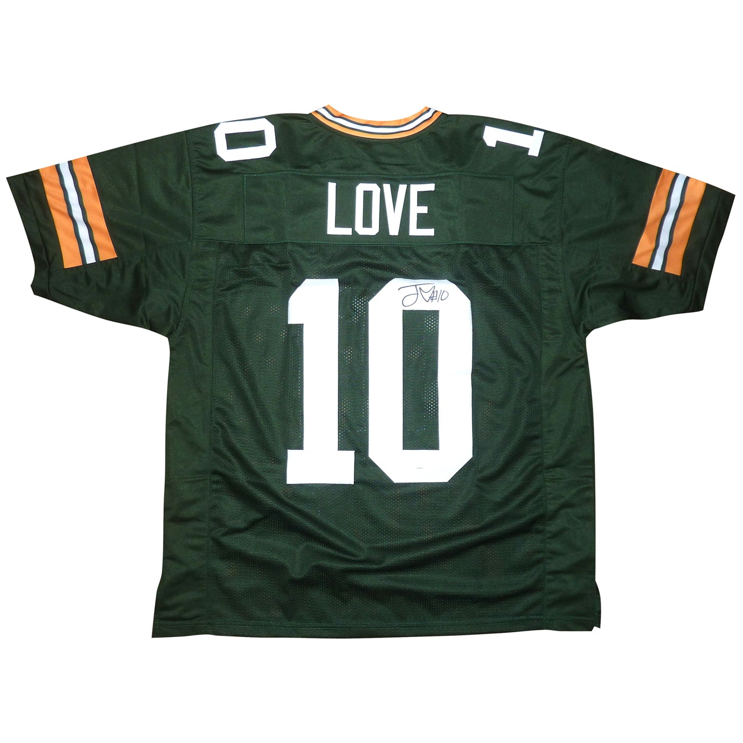 Jordan Love Autographed Green Bay (Green #10) Custom Jersey - JSA