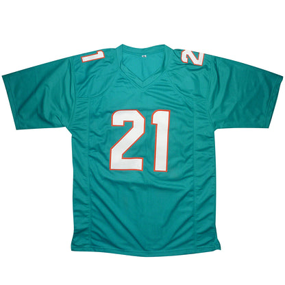 Jordan Poyer Autographed Miami (Teal #21) Custom Jersey - Beckett