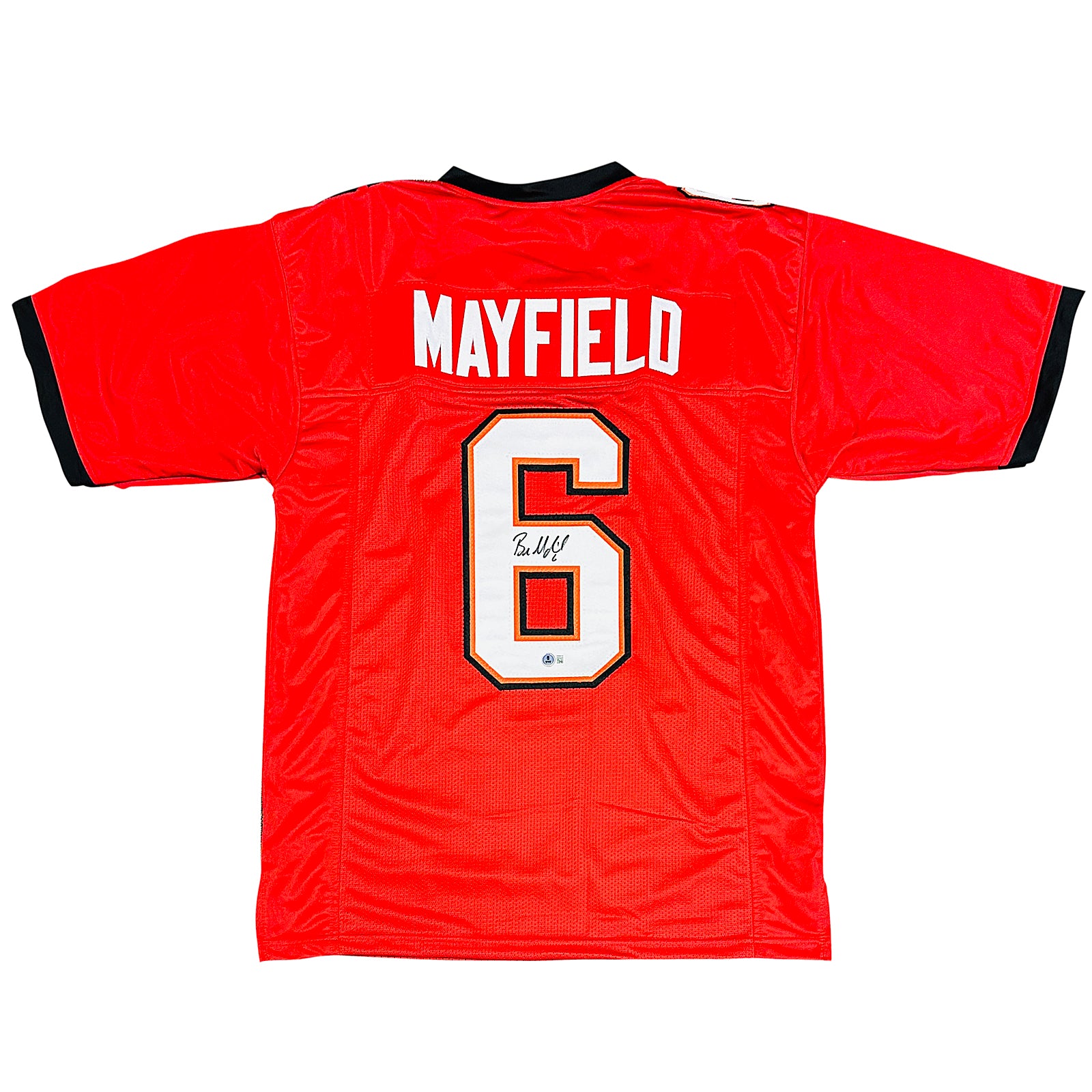 Baker Mayfield Autographed Tampa Bay (Red #6) Custom Jersey - Beckett