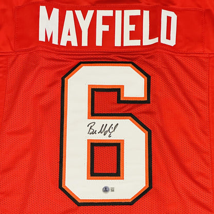 Baker Mayfield Autographed Tampa Bay (Red #6) Custom Jersey - Beckett