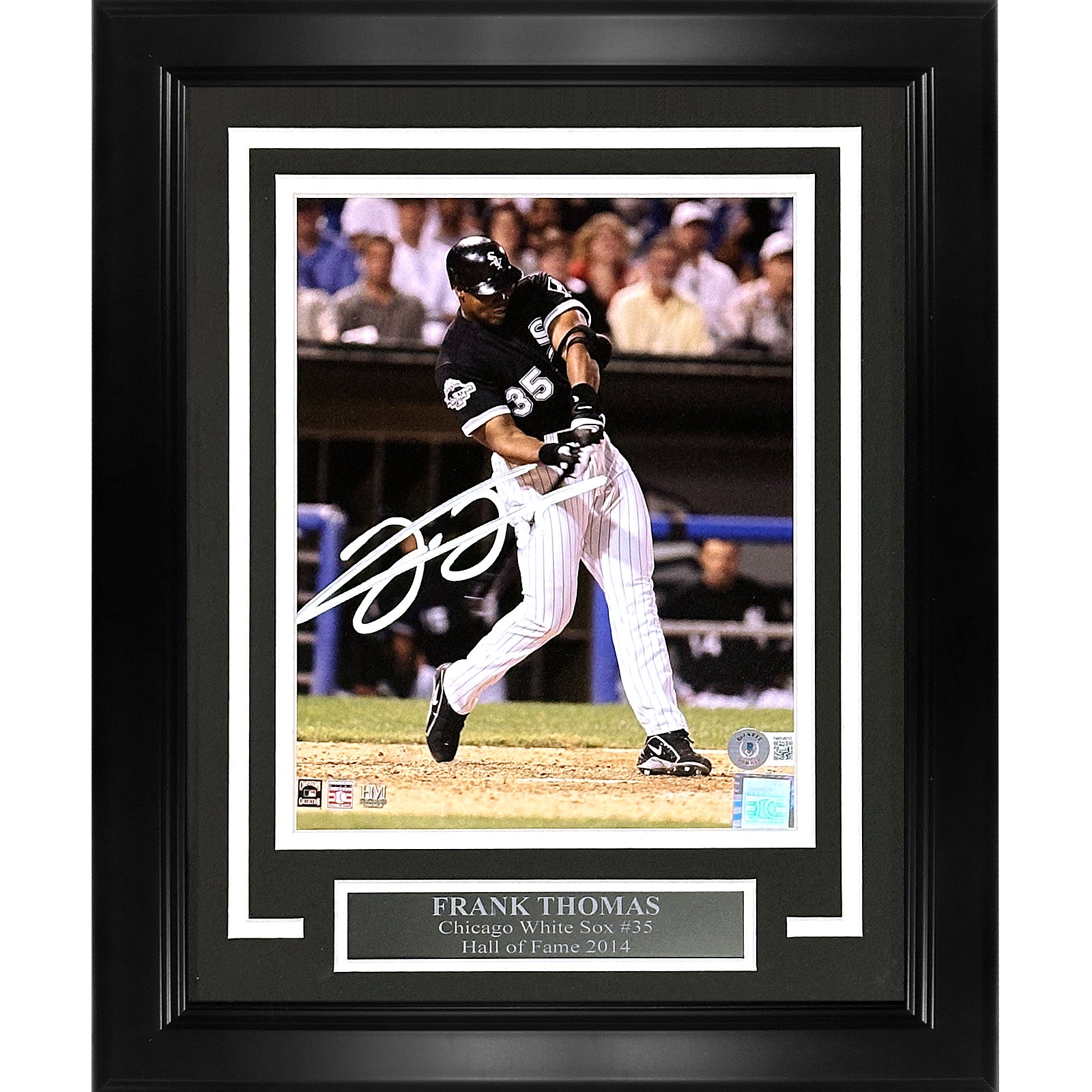 Frank Thomas Autographed Chicago White Sox Deluxe Framed 8x10 Photo Beckett