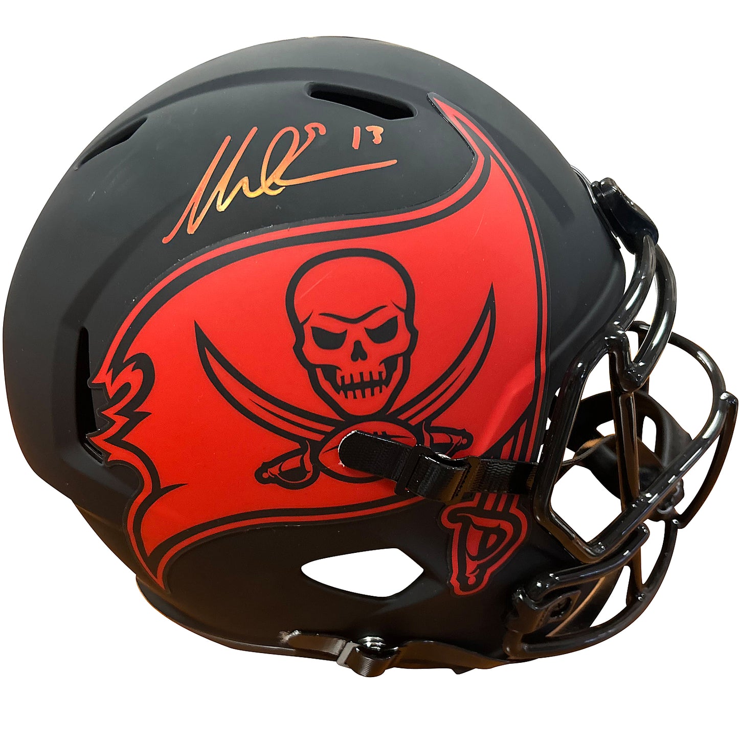 Mike Evans Autographed Tampa Bay Buccaneers (Eclipse Alternate) Deluxe Full-Size Replica Helmet - Beckett