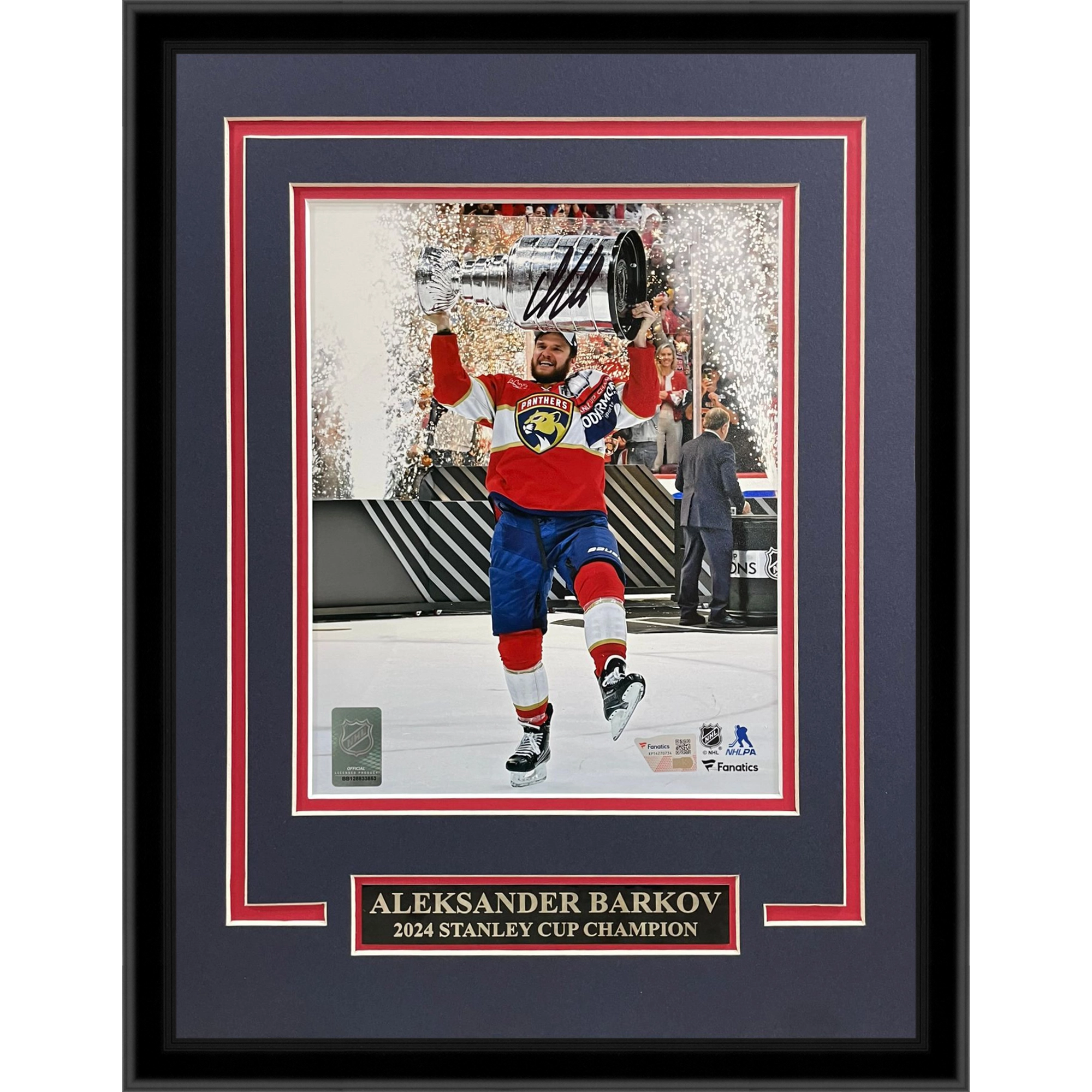 Aleksander Barkov Autographed Florida Panthers (Stanley Cup Trophy) Deluxe Framed 8x10 Photo - Fanatics