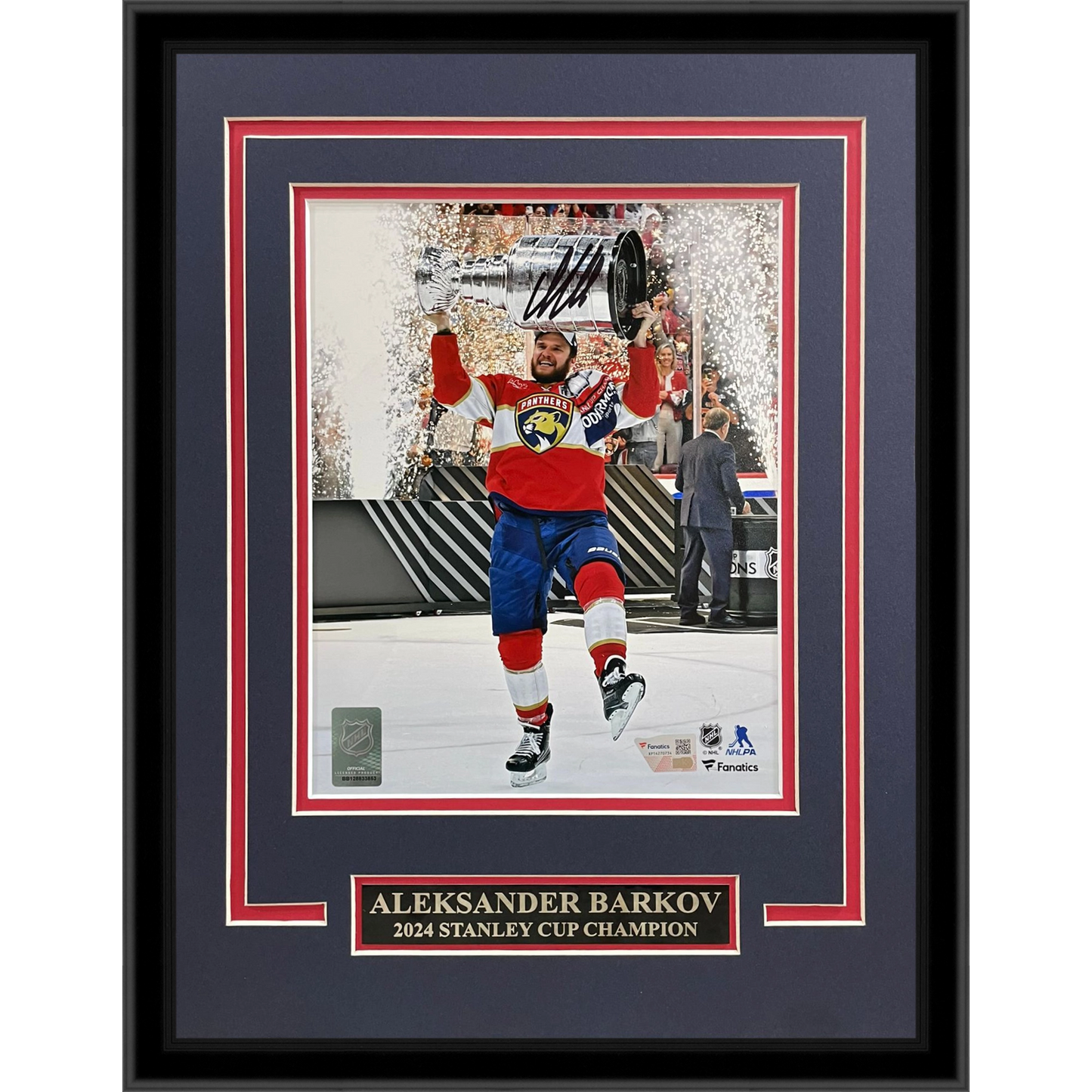 Aleksander Barkov Autographed Florida Panthers (Stanley Cup Trophy) Deluxe Framed 8x10 Photo - Fanatics