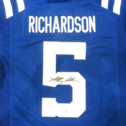 Anthony Richardson Autographed Indianapolis Colts (Blue #5) Nike Limited Jersey - Fanatics