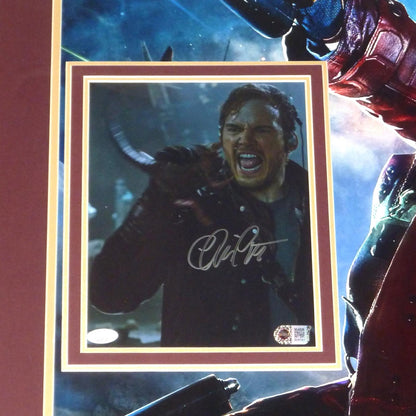 Guardians of the Galaxy Star-Lord Full-Size Movie Poster Deluxe Framed with Chris Pratt Autograph - SWAU