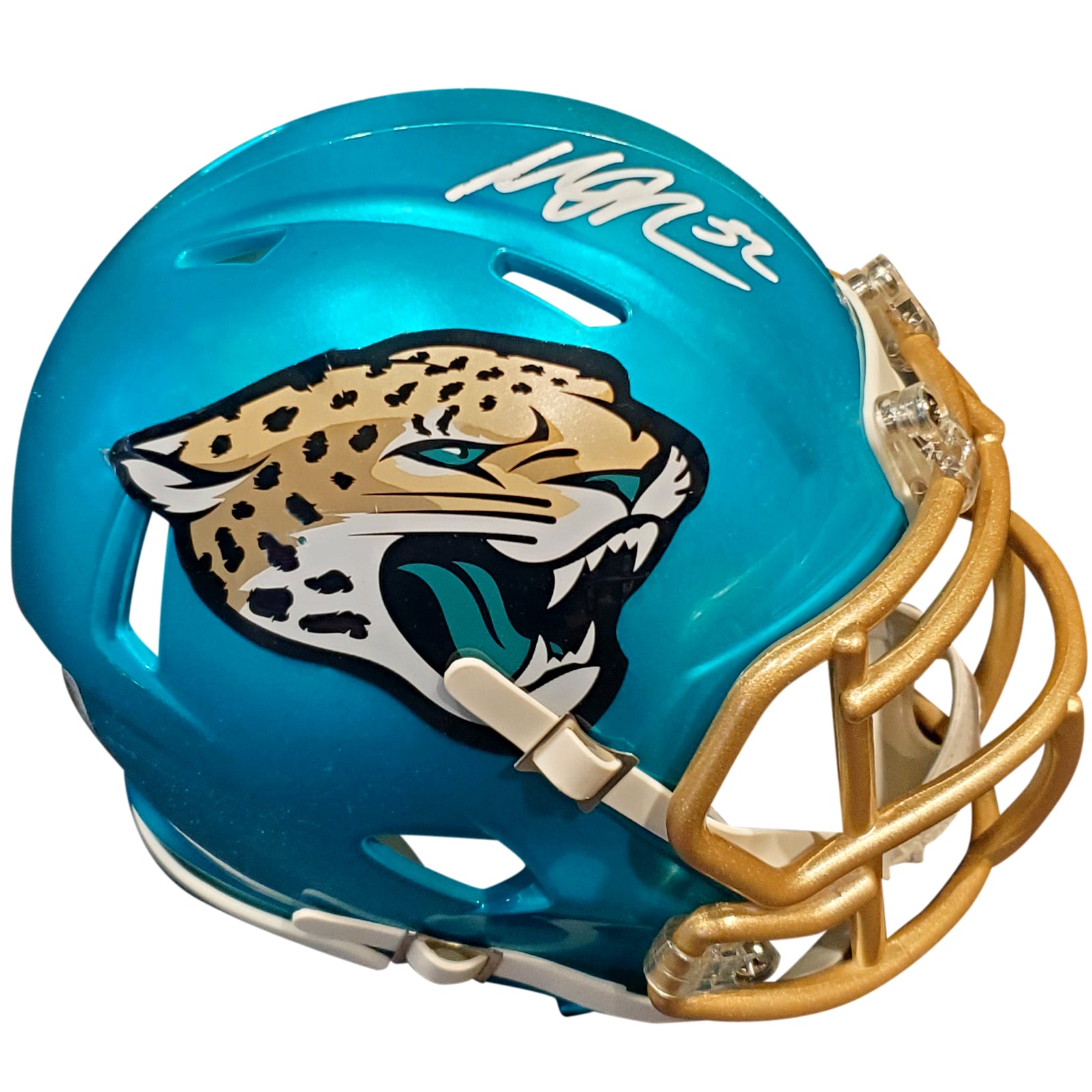 Maurice Jones-Drew Autographed Jacksonville Jaguars (FLASH Alternate) Mini Helmet - Beckett