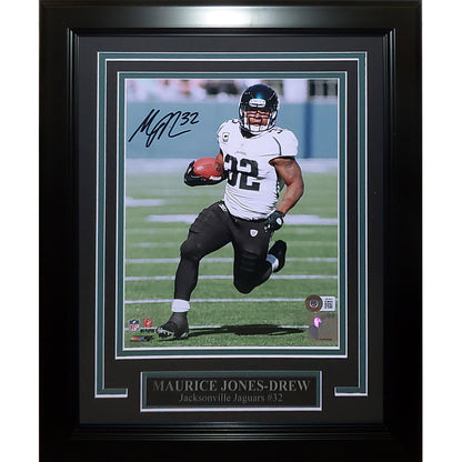 Maurice Jones-Drew Autographed Jacksonville Jaguars (Action) Deluxe Framed 8x10 Photo - Beckett