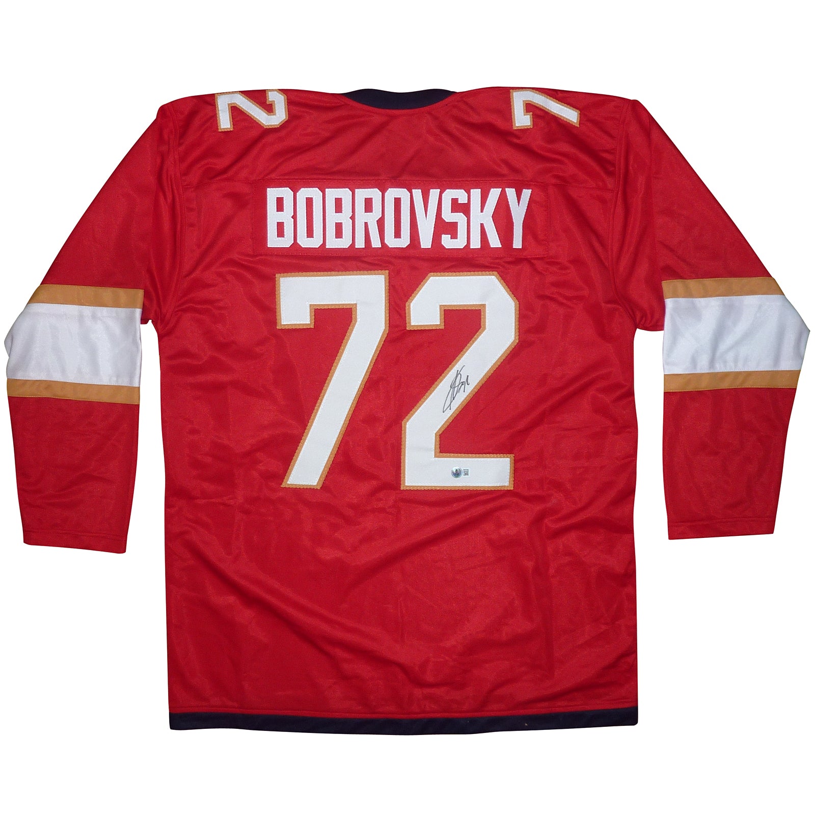 Sergei Bobrovsky Autographed Florida (Red #72) Custom Hockey Jersey - Beckett