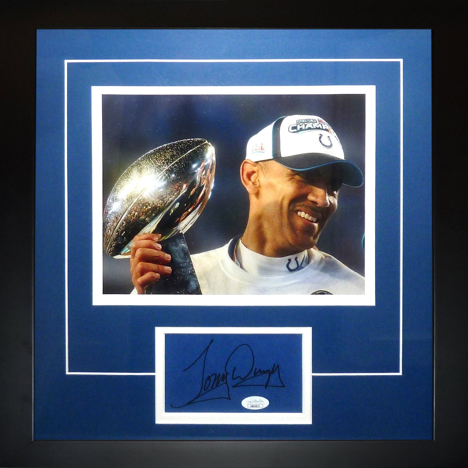 Tony Dungy Autographed Indianapolis Colts (SB Champs) Signature Series Frame - JSA