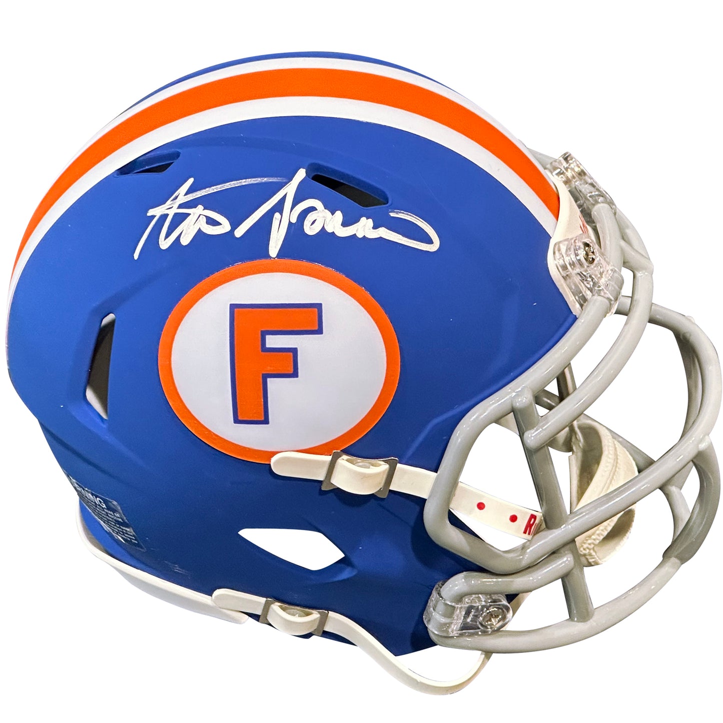 Steve Spurrier Autographed Florida Gators (Blue Throwback) Mini Helmet - JSA