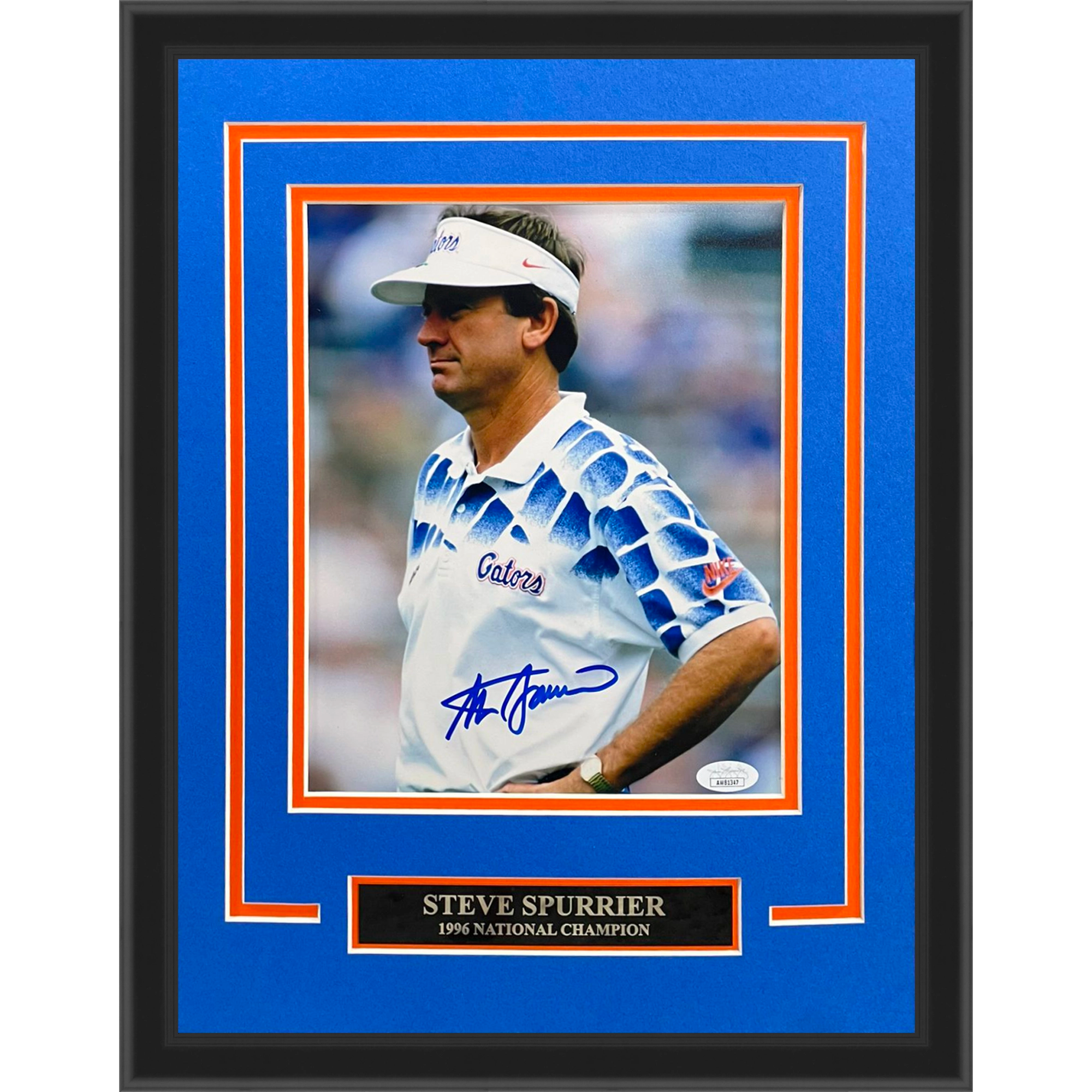 Steve Spurrier Autographed Florida Gators (Coaching) Deluxe Framed 8x10 Photo - JSA