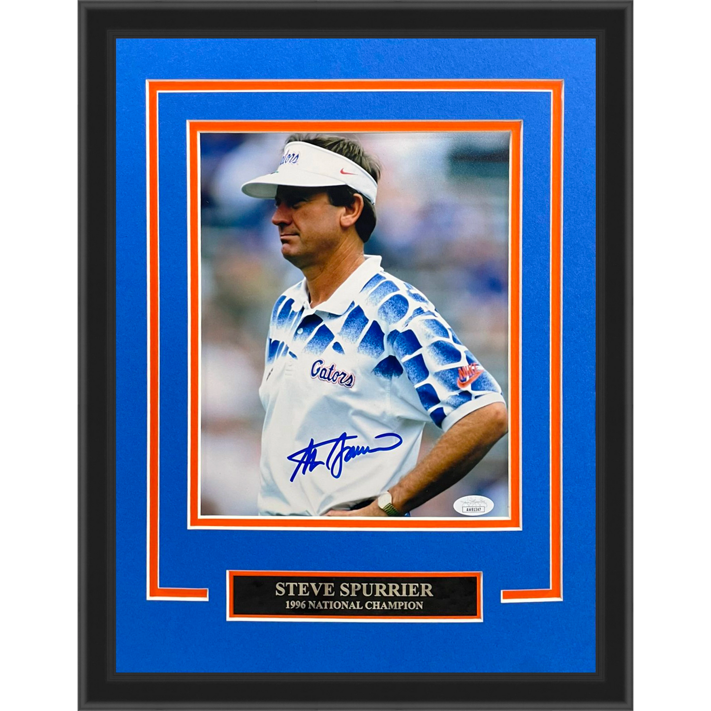 Steve Spurrier Autographed Florida Gators (Coaching) Deluxe Framed 8x10 Photo - JSA