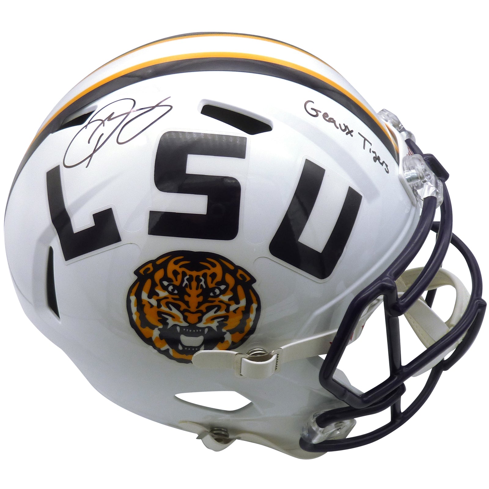 Odell Beckham Jr. Autographed LSU Louisiana State Tigers Deluxe Full-Size Replica Helmet w/ 