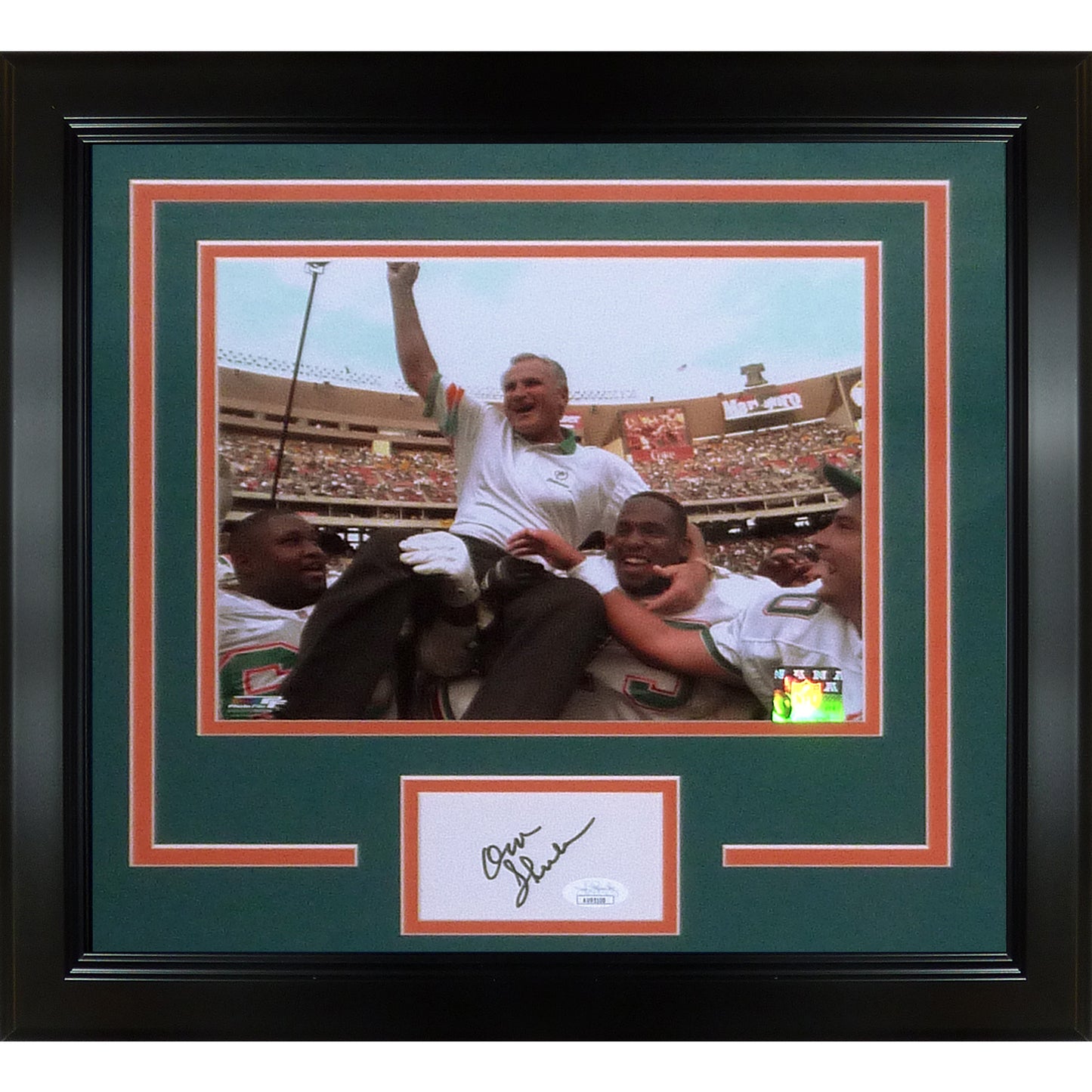 Don Shula Autographed Miami Dolphins (Carried Off Field) "Signature Series" Frame - JSA