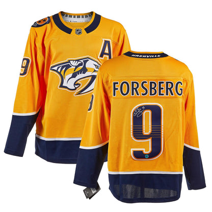 Filip Forsberg Autographed Nashville Predators (Gold #9) Breakaway Jersey